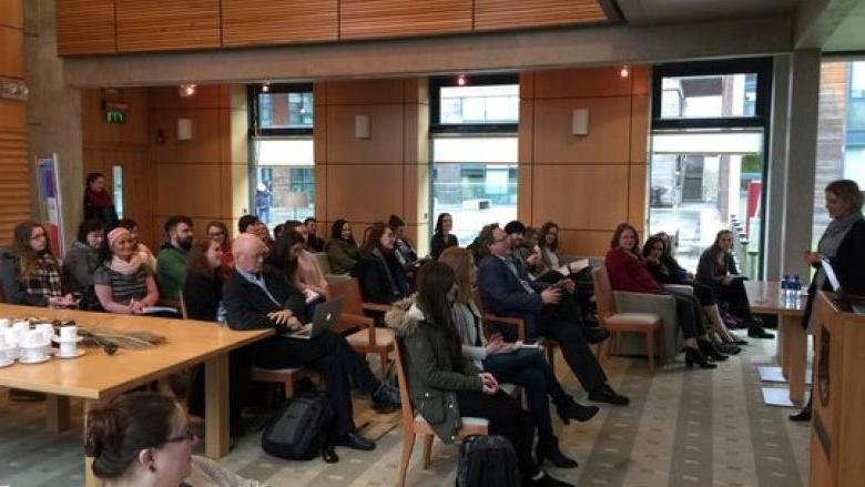 Students at a conference in Ireland