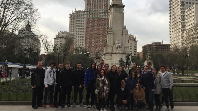 Group of students in Madrid